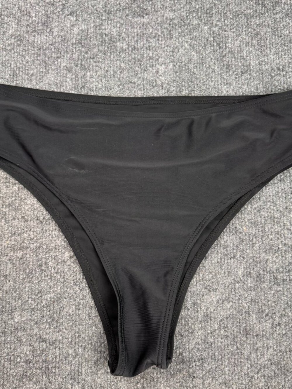 Black High Waisted Bikini Bottom Swimwear No size tag XL/2XL measurements